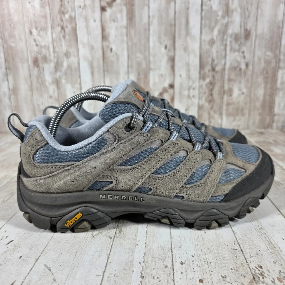 Merrell Moab 2 Vent Hiking Shoes Womens Granite Blue Suede Mesh Vibram Low Top